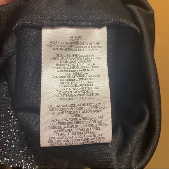 BCBG generation special occasion black shimmer metallic longslit dress sz XS NWT - Picture 9 of 11